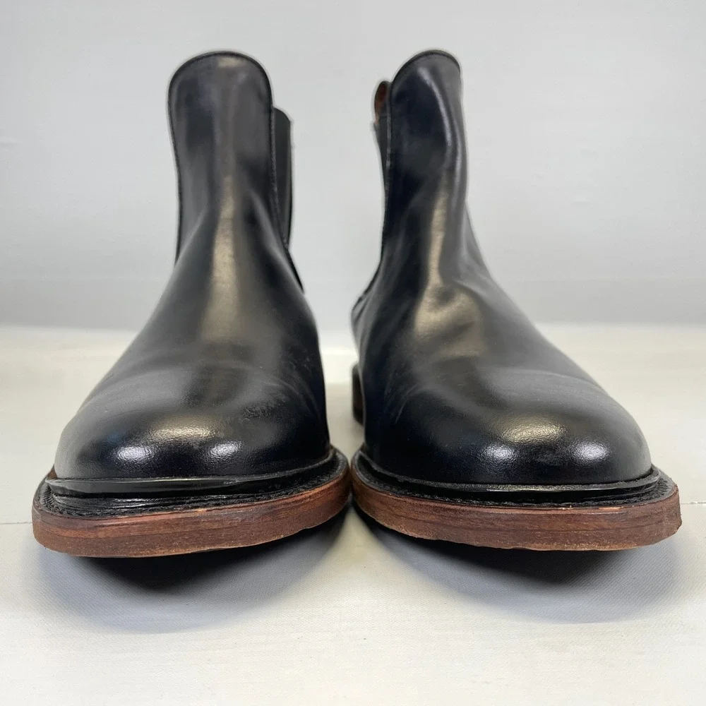Frye Chelsea Boots Mens Size 9.5 D Black Leather Pull On Casual Plain Toe Shoes